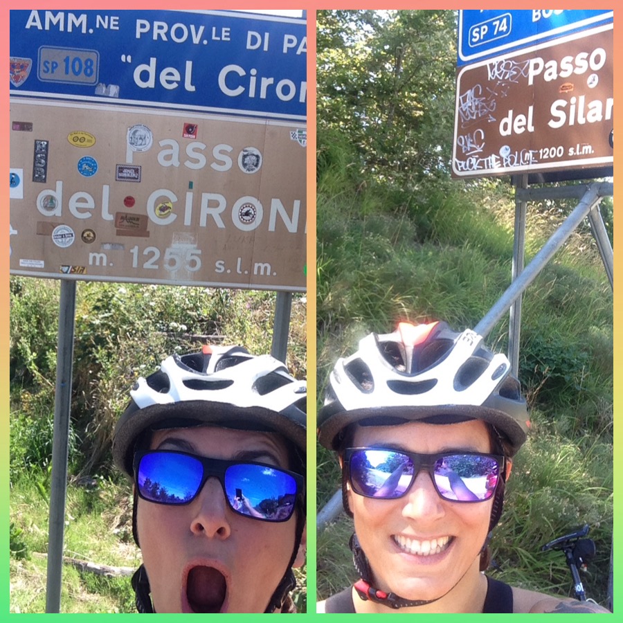 superare i propri limiti in bici: doppio passo appenninico, uno dei più famosi della mia zona (Parma). Percorso su strada, in pieno agosto. Impegnativo ma molto bello. 